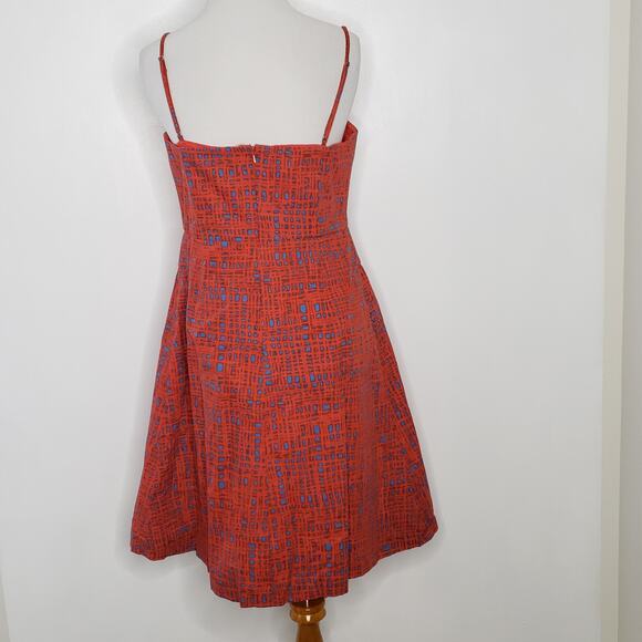 Tabitha Convertible Fit & Flare Dress Red Blue Summer Square Neck Women 10 - Picture 3 of 12